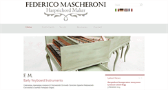 Desktop Screenshot of mascheroniharpsichords.com