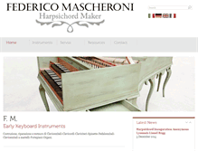 Tablet Screenshot of mascheroniharpsichords.com